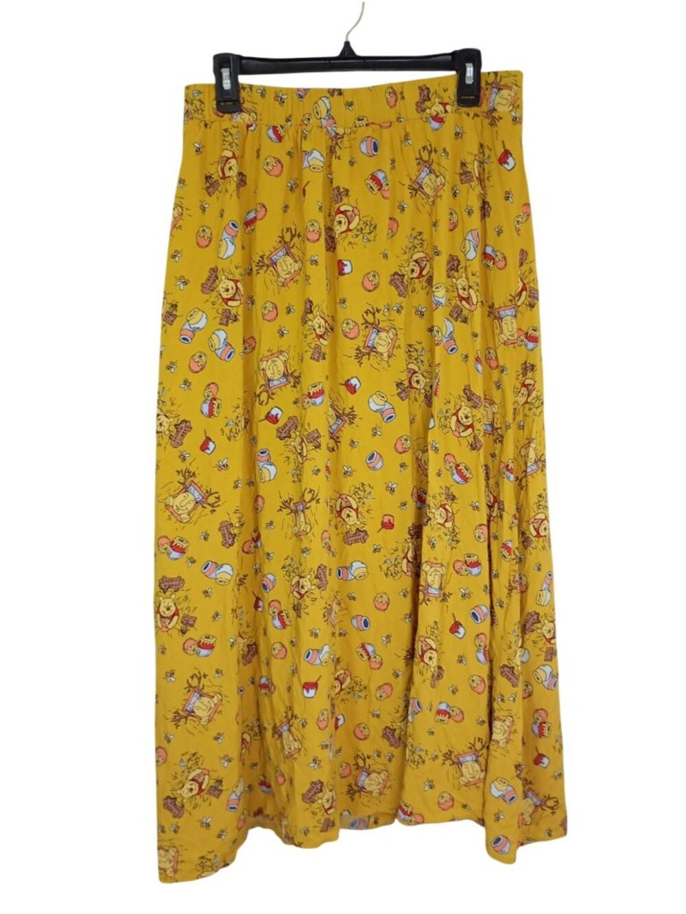 Disney Winnie The Pooh Yellow Skirt Button Front & All-Over Print Rayon Size 0 - Picture 8 of 10